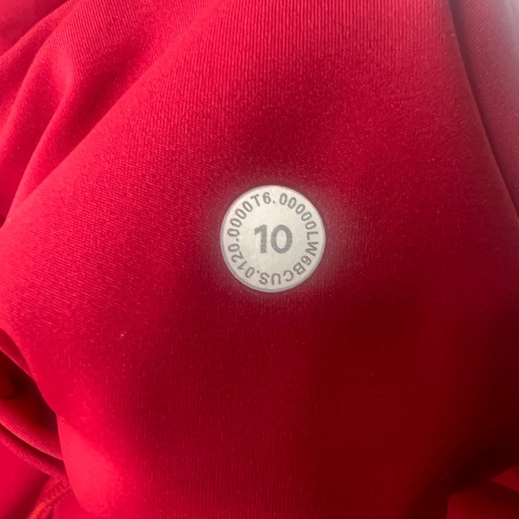 Lululemon Fast and Free Crop II 19” Non-Reflective Size 10 Dark Red - Picture 8 of 9